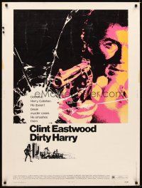 5k176 DIRTY HARRY 30x40 '71 Clint Eastwood pointing gun, Don Siegel crime classic!