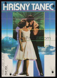 5k332 DIRTY DANCING Czech 11x16 '89 Patrick Swayze & Jennifer Grey in sexy embrace!