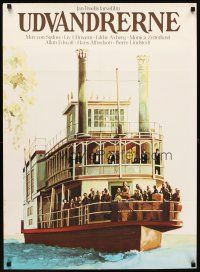 5k479 EMIGRANTS Danish '72 Liv Ullmann, Max Von Sydow, Jan Treoll, great art of riverboat!