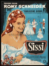 5k497 SISSI Danish '56 Ernst Marischka, Stilling art of pretty 17 year-old Romy Schneider!