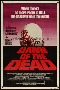 5k149 DAWN OF THE DEAD red title style 1sh '79 George Romero, no more room in HELL for the dead!