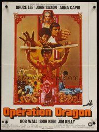 5k318 ENTER THE DRAGON French 23x32 '73 Bruce Lee kung fu classic, the movie that made him a legend!