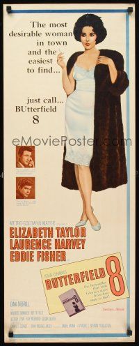 5k214 BUTTERFIELD 8 insert '60 callgirl Elizabeth Taylor, most desirable and easiest to find!