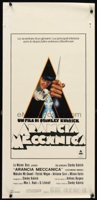 5k533 CLOCKWORK ORANGE Italian locandina R80s Kubrick classic, Castle art of Malcolm McDowell!