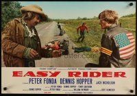 5k519 EASY RIDER ItalianEng photobusta '69 Peter Fonda & Dennis Hopper motorcycle biker classic!