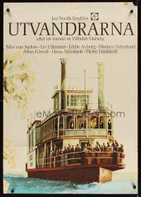 5k289 EMIGRANTS Swedish '71 Liv Ullmann, Max Von Sydow, Jan Treoll, great art of riverboat!