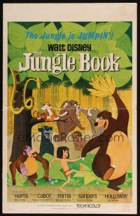 5r319 JUNGLE BOOK WC '67 Walt Disney cartoon classic, great image of Mowgli & friends!