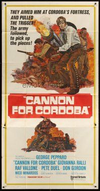 5s623 CANNON FOR CORDOBA int'l 3sh '70 cool art of George Peppard with huge gun!