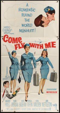 5s637 COME FLY WITH ME 3sh '63 sexy airline hostesses daydreaming of men, round the world manhunt!