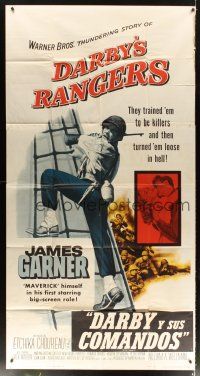 5s647 DARBY'S RANGERS 3sh '58 James Garner & Jack Warden in World War II, sexy Etchika Choureau!