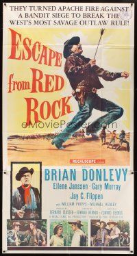 5s668 ESCAPE FROM RED ROCK 3sh '57 Brian Donlevy, the west's most savage outlaw rule!