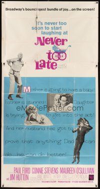 5s781 NEVER TOO LATE 3sh '65 Paul Ford, Connie Stevens, Maureen O'Sullivan