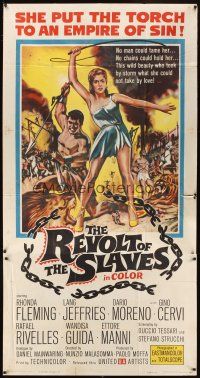 5s819 REVOLT OF THE SLAVES 3sh '61 sexy Rhonda Fleming put the torch to an empire of sin!