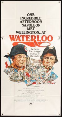 5s884 WATERLOO 3sh '70 great art of Rod Steiger as Napoleon Bonaparte & Christopher Plummer!