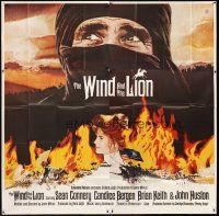 5s140 WIND & THE LION int'l 6sh '75 art of Sean Connery & Candice Bergen, directed by John Milius!