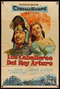 5s242 KNIGHTS OF THE ROUND TABLE Argentinean '54 Robert Taylor as Lancelot, sexy Ava Gardner!