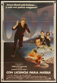5s247 LICENCE TO KILL Argentinean '89 Timothy Dalton as James Bond, he's out for revenge!