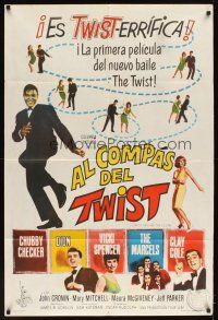 5s307 TWIST AROUND THE CLOCK Argentinean '62 Chubby Checker in the first full-length Twist movie!