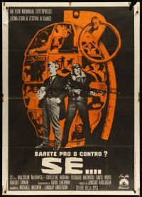 5s455 IF Italian 1p '69 Malcolm McDowell, directed by Lindsay Anderson, different grenade image!