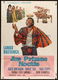 5s462 JUS PRIMAE NOCTIS Italian 1p '72 art of King Lando Buzzanca w/ sexy girls & guys in stocks!