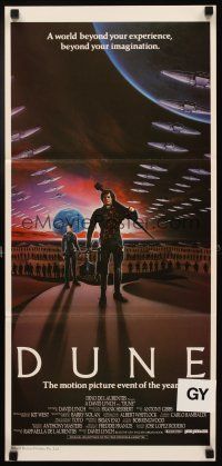 5t668 DUNE Aust daybill '84 David Lynch sci-fi, art of Kyle MacLachlan in a world beyond imagination