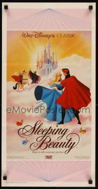 5t925 SLEEPING BEAUTY Aust daybill R87 Walt Disney cartoon fairy tale fantasy, great art!