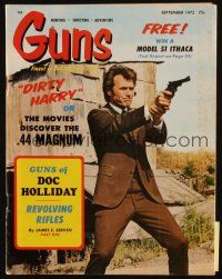 6b439 GUNS set of 2 magazines Sept'72 & Nov '73 Clint Eastwood discovers the .44 magnum!