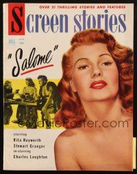 6b348 SCREEN STORIES magazine April 1953 portrait of sexy Rita Hayworth starring in Salome!