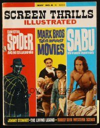 6b431 SCREEN THRILLS ILLUSTRATED magazine May 1964 the Sinister Spider, Marx Bros movies & Sabu!