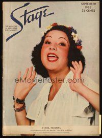 6b267 STAGE magazine September 1936 Ethel Merman to appear in Red, Hot & Blue by Gray-O'Reilly!