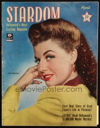 6b392 STARDOM magazine April 1943 cover portrait of sexy Ann Sheridan by Jack Albin!