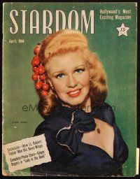 6b395 STARDOM magazine April 1944 great smiling portrait of Ginger Rogers by A.L. Whitey Schafer!