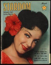 6b391 STARDOM magazine March 1943 cover portrait of sexy Linda Darnell by Jack Albin!