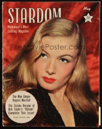 6b393 STARDOM magazine May 1943 cover portrait of sexy Veronica Lake by A.L. Whitey Schafer!