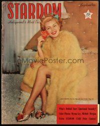 6b387 STARDOM magazine September 1942 portrait of sexy Lana Turner wearing fur by Jack Albin!