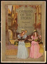 6b218 ORPHANS OF THE STORM souvenir program book '21 D.W. Griffith classic, Lillian Gish!