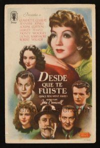 6b784 SINCE YOU WENT AWAY Spanish herald '46 Claudette Colbert, Jennifer Jones, Temple, Barrymore!