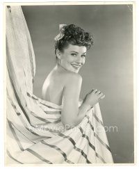 6b088 PAULETTE GODDARD deluxe 11.25x14 still '30s sexy naked smiling c/u covered only by a sheet!