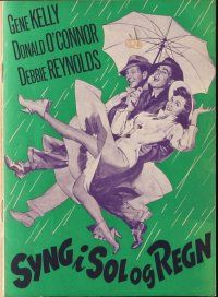 6b652 SINGIN' IN THE RAIN Danish program '52 Gene Kelly, Donald O'Connor, Reynolds, different!