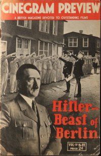 6b542 HITLER - BEAST OF BERLIN English program '39 first Alan Ladd in World War II anti-Nazi movie