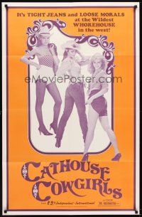 6c132 BLAZING STEWARDESSES 1sh R82 sexy Cathouse Cowgirls, tight jeans & loose morals!