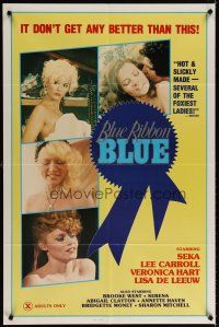 6c144 BLUE RIBBON BLUE 1sh '85 Seka, Annette Haven, x-rated doesn't get any better than this!