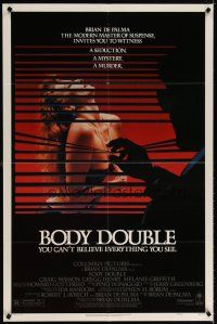 6c150 BODY DOUBLE style A 1sh '84 Brian De Palma, voyeur Craig Wasson, Melanie Griffith, Shelton!