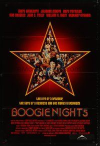 6c155 BOOGIE NIGHTS 1sh '98 Burt Reynolds, John C. Reilly, Wahlberg as Dirk Diggler!