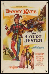 6c235 COURT JESTER 1sh '55 classic wacky Danny Kaye, Glynis Johns, Basil Rathbone