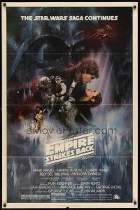 6c325 EMPIRE STRIKES BACK 1sh '80 Lucas, classic Gone With The Wind style art by Roger Kastel!