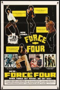 6c383 FORCE FOUR 1sh '75 28 black belt African Americans including Warhawk Tanzania get bad!