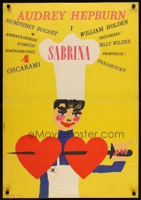 6e658 SABRINA Polish 23x33 '67 Billy Wilder, wacky Maciej Zbikowski artwork!