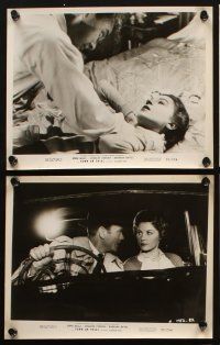 6f379 TOWN ON TRIAL 8 8x10 stills '57 sexy Barbara Bates, John Mills, Nylon Stocking Killer!