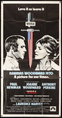 6h948 WUSA int'l 3sh '70 Paul Newman, Joanne Woodward, Anthony Perkins, cool microphone art!